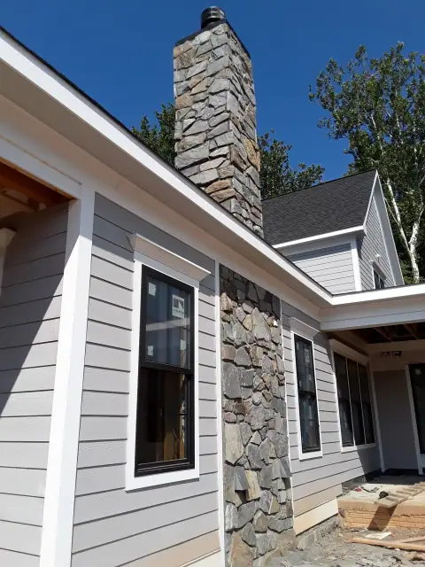 Stone chimney masonry by F. Stone Designs