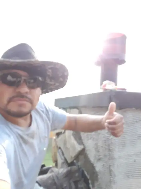 Chimney construction or repair in progress by F. Stone Designs