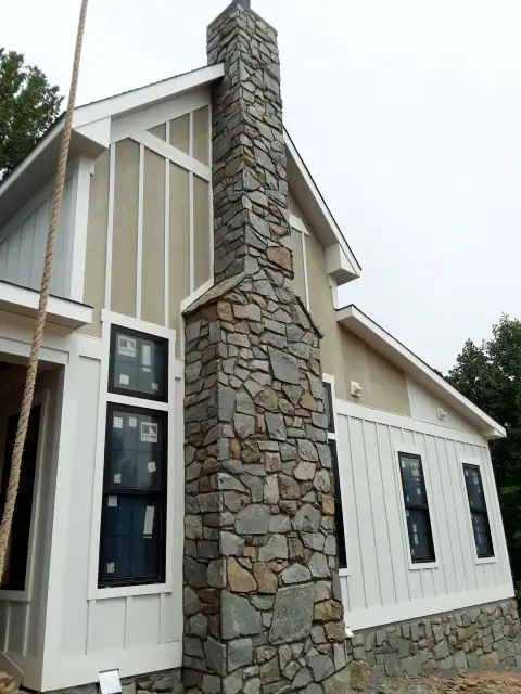 Stone chimney masonry by F. Stone Designs